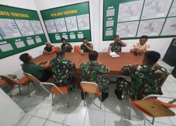 Pimpin Apel Pagi, Danramil 03 Serengan, Sehati Sepikiran Untuk Tugas Yang Lebih Baik