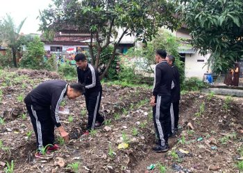 Polsek Patebon Gelar Kerja Bakti Dukung Ketahanan Pangan Nasional