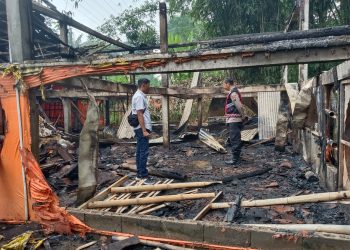 Ditinggal istrahat, kandang ayam di Tengaran terbakar.