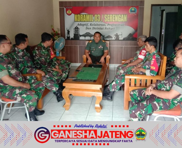 Danramil 03/Serengan Ajak Anggota Jaga Kekompakan dan Fokus pada Tugas Danramil 03/Serengan Ajak Anggota Jaga Kekompakan dan Fokus pada Tugas