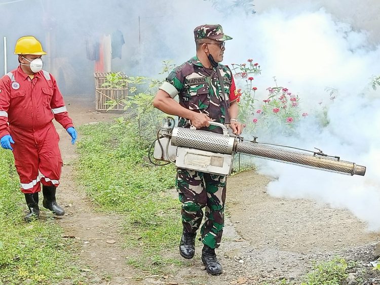 Babinsa Sambi Aktif Bantu Puskesmas Basmi Sarang Nyamuk Babinsa Sambi Aktif Bantu Puskesmas Basmi Sarang Nyamuk