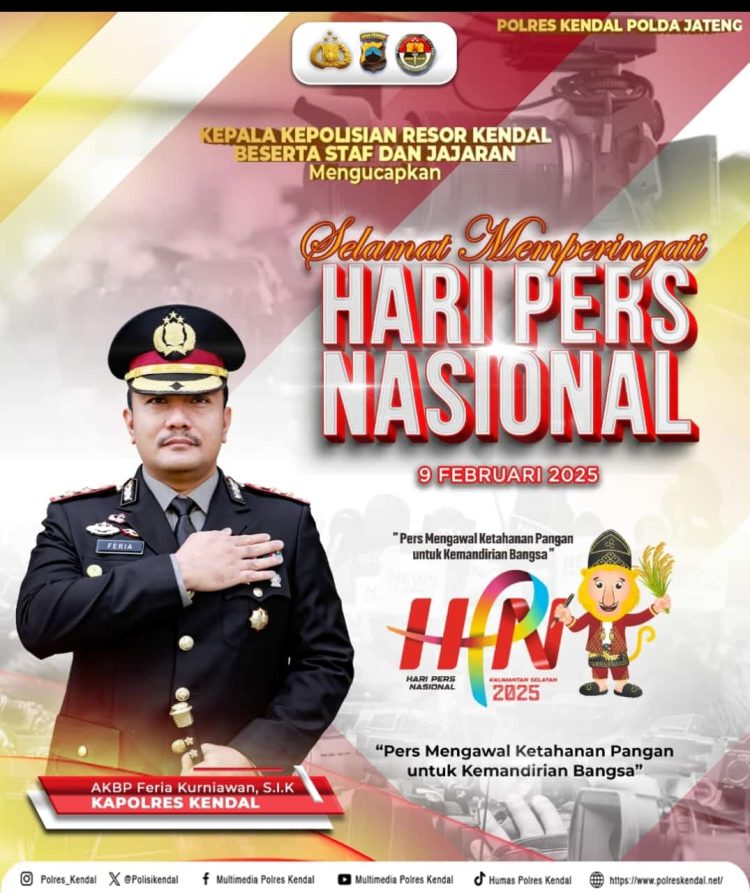 Kapolres Kendal Beri Ucapan Hari Pers Nasional ke-79 Kapolres Kendal Beri Ucapan Hari Pers Nasional ke-79