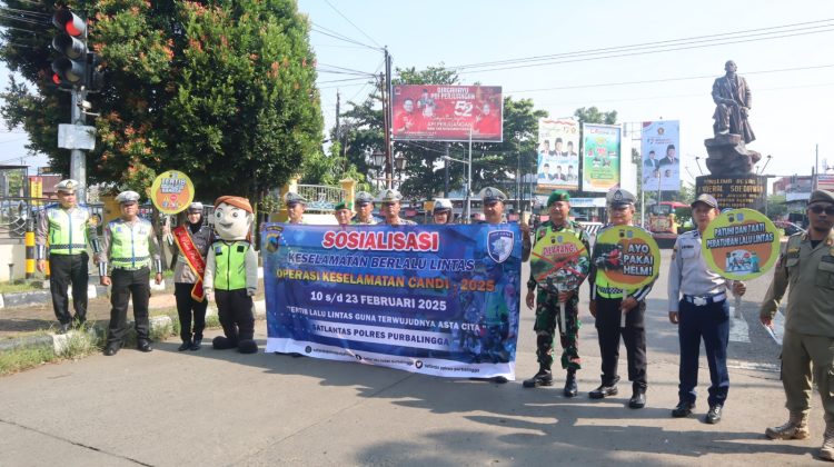 Satlantas Polres Purbalingga Gelar Sosialisasi Terpadu Operasi Keselamatan 2025