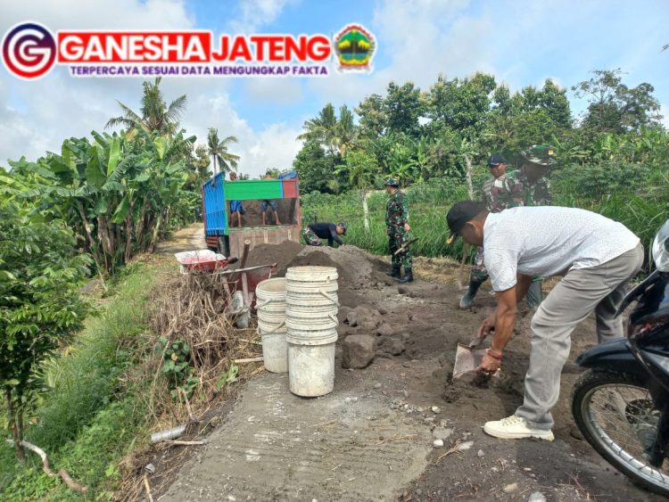 Pra TMMD Personil Satgas Aktif Di Lokasi Sasaran Fisik