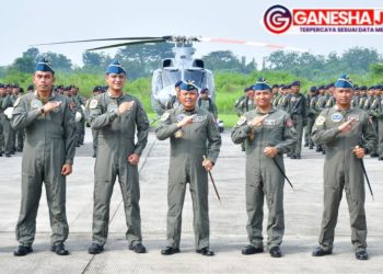 Komandan Puspenerbal Pimpin Sertijab Tiga Komandan Pangkalan Udara TNl AL