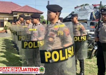 Polres Kebumen Latihan Penanganan Unjuk Rasa, Berikut Penjelasan Kapolres