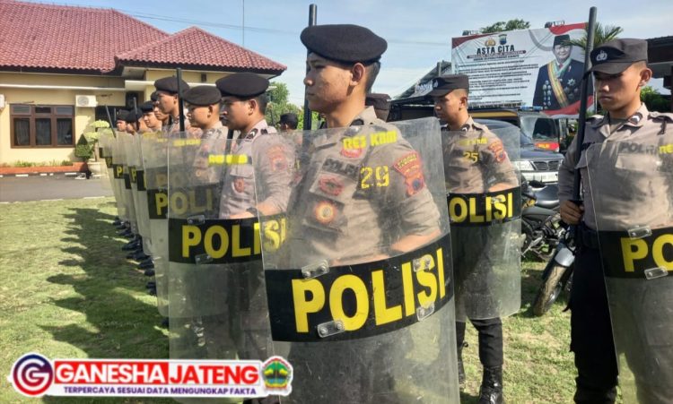 Polres Kebumen Latihan Penanganan Unjuk Rasa, Berikut Penjelasan Kapolres
