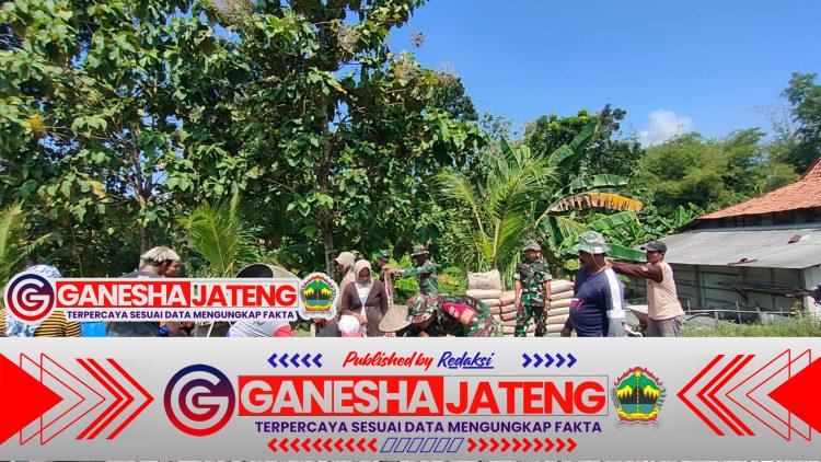 Hari Libur Tak Jadi Halangan, Satgas TMMD Boyolali Tetap Kebut Rabat Beton