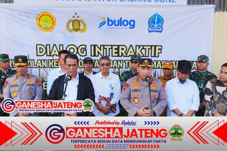 Kapolri-Mentan Tinjau Gudang Bulog Tanete, Cek Kesiapan Tampung dan Jaga Kualitas Pangan