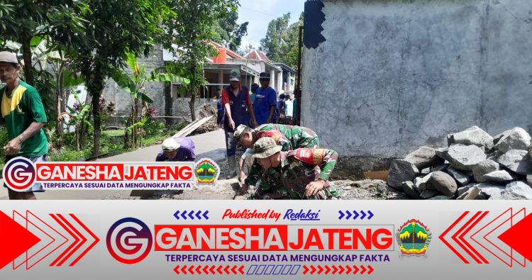 Babinsa Gotong Royong Membangun Infrastruktur, Jalan Desa Mulus, Ekonomi Maju