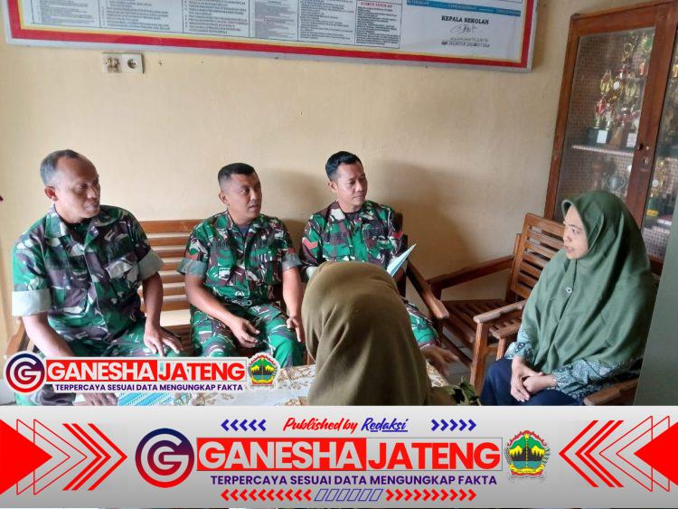 Babinsa Sragen Kunjungi SD, Pastikan Data Kependudukan Siswa Akurat