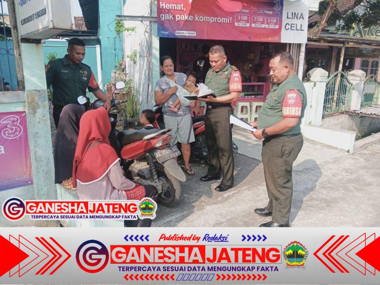 Babinsa Bergerak Cepat Peduli Kesehatan Bayi, Cari Data Anak Stunting Untuk Deteksi Dini