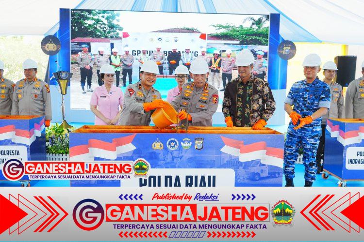 Dukung Penuh Program MBG, Kapolri Hadiri Groundbreaking 9 SPPG Polda Riau