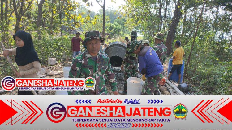 Semangat Gotong Royong Warnai Pra TMMD Sengkuyung di Desa Sarimulyo Boyolali