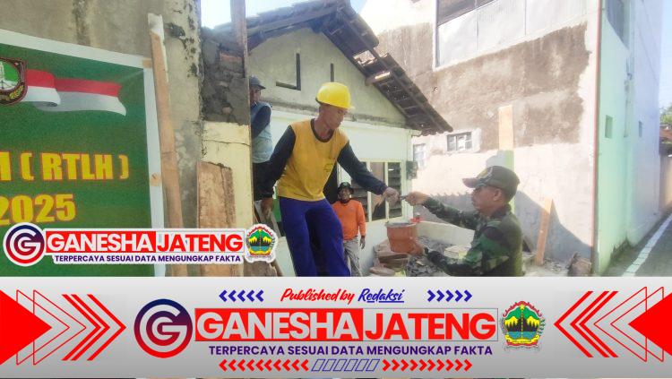 Rehab RTLH Dikebut, Satgas TMMD 125 Kodim 0735/Surakarta Optimis Selesai Tepat Waktu
