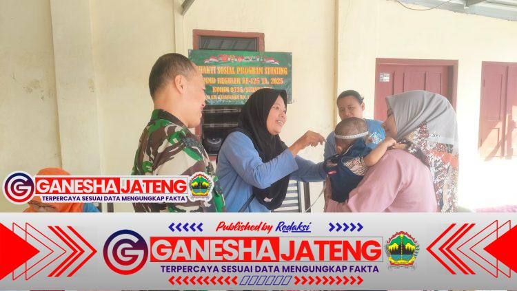 TMMD 125 Kodim 0735/Surakarta Gelar Sosialisasi Penanganan Stunting di Karangasem