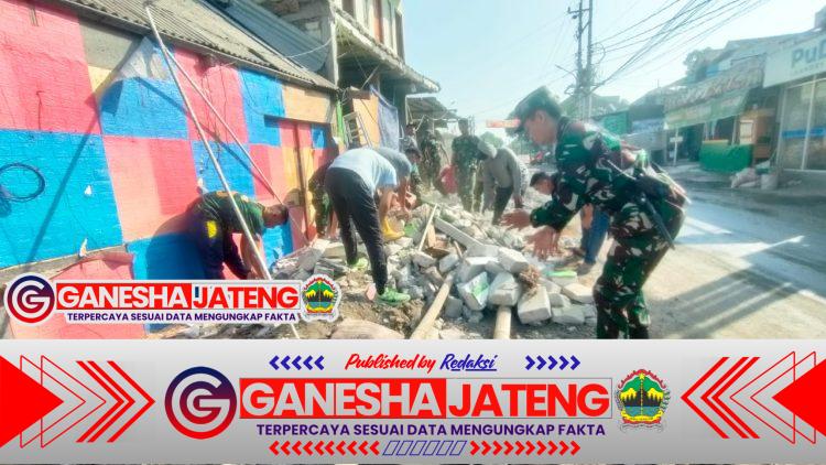 Hari ke-12 TMMD Kodim 0735/Surakarta, Satgas Kebut Perbaikan Saluran Air