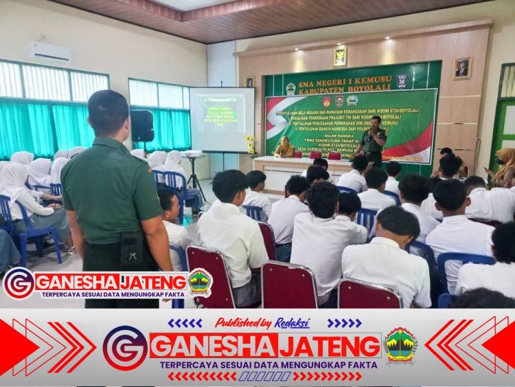 Satgas TMMD Boyolali Tanamkan Jiwa Nasionalisme dan Ajak Siswa Gabung Jadi Prajurit TNI