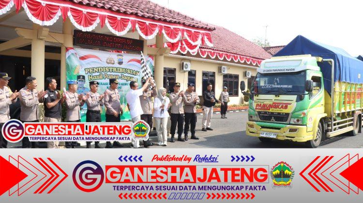 Polres Kebumen Distribusikan 50 Ton Jagung Hasil Panen ke Bulog, Jadi yang Pertama di Kabupaten