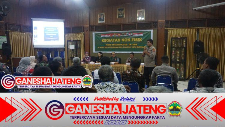 Sasaran Non Fisik TMMD Reguler Ke-125 Kodim 0735/Surakarta Gelar Penyuluhan Kamtibmas
