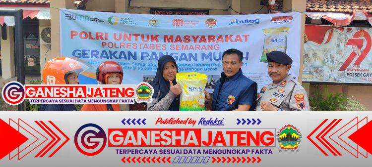 POLRESTABES SEMARANG SALURKAN 17 TON BERAS SPHP MELALUI POLSEK JAJARAN