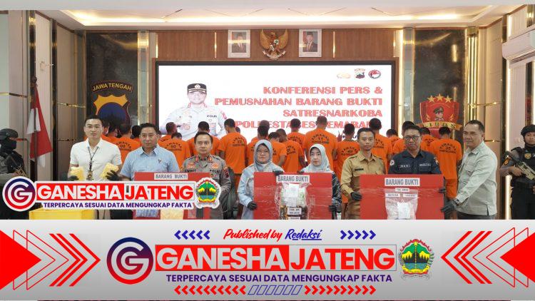 Polrestabes Semarang Bongkar 163 Kasus Narkotika Sejak Awal Tahun