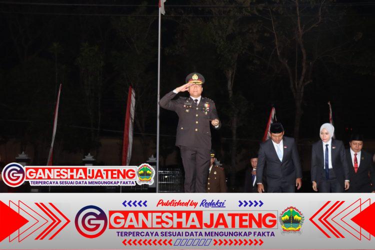 Kapolres Boyolali Hadiri Apel Kehormatan dan Renungan Suci HUT RI ke-80 di TMP Ratna Negara