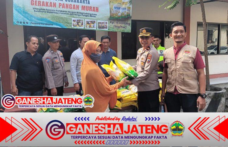Jaga Stabilitas Harga Pangan, Polresta Surakarta Salurkan 189,5 Ton Beras SPHP