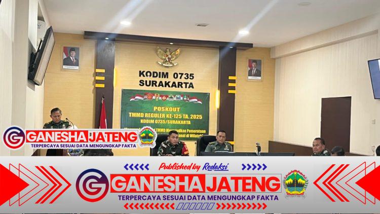 Jelang Berakhirnya TMMD Reguler Ke-125 Kodim 0735/Surakarta, Dansatgas Pimpin Rapat Terbatas