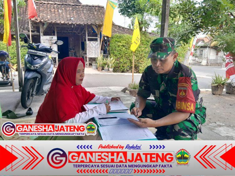 Babinsa Aktif Mendukung Kesehatan Balita dengan Datangi Posyandu