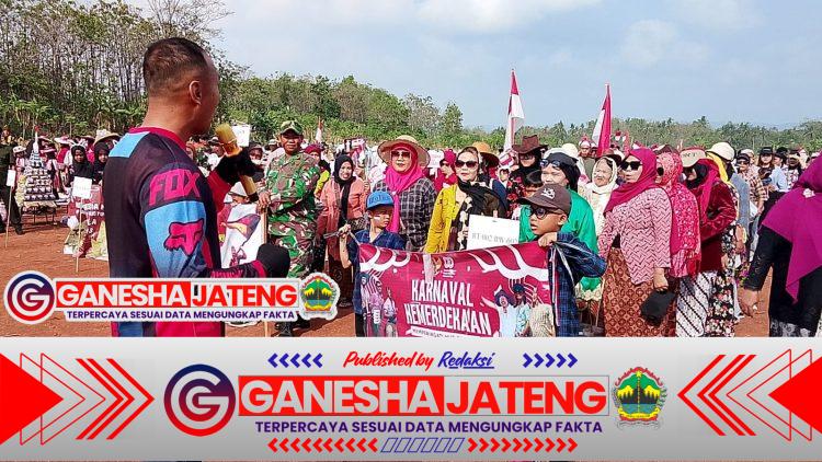 Karnaval HUT RI ke-80 di Desa Bandung Boyolali Semarak, Dandim Boyolali Turut Semangati Peserta