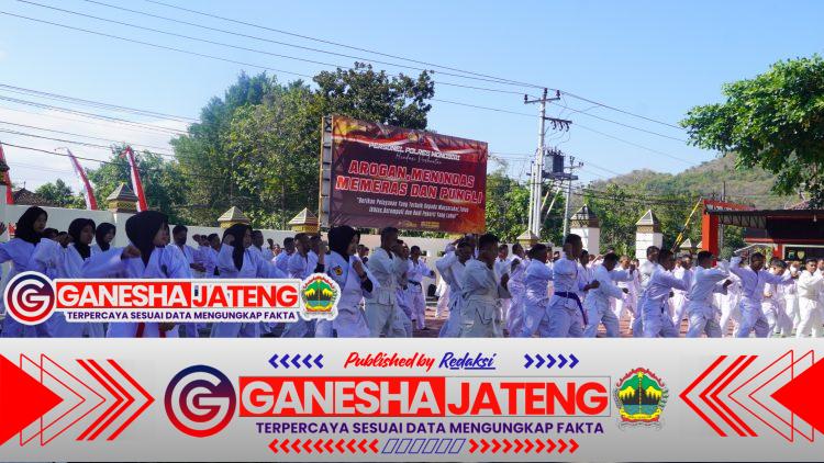 Pertajam Kemampuan, Personil Polres Wonogiri Gelar Latian Beladiri Polri