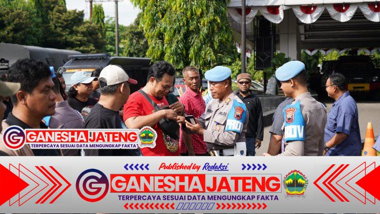 Bidropam Polda Jateng Periksa Personel, Pastikan Pengamanan Unjuk Rasa Berjalan Humanis