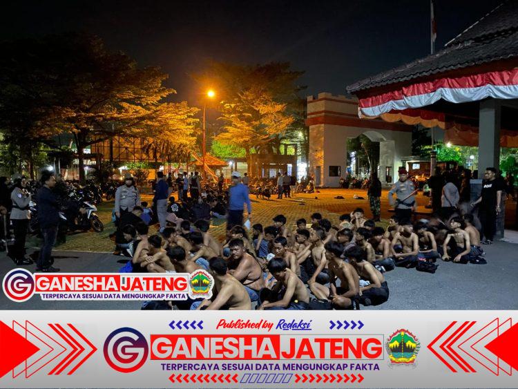 Polres Sragen Amankan 73 Pemuda Diduga Hendak Lakukan Aksi Perusakan Lanjutan