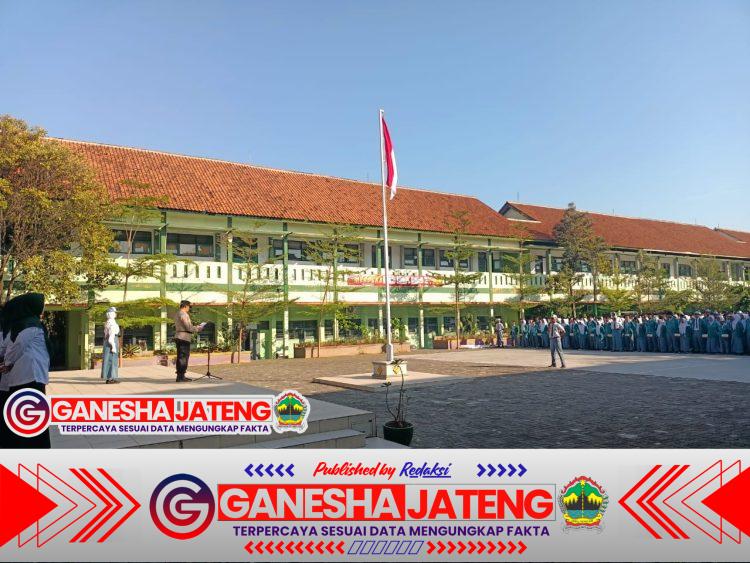 Polrestabes Semarang Gelar Pembinaan Apel Pagi di SMA/SMK, Ajak Pelajar Jaga Kota Damai