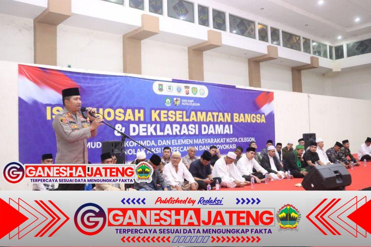Kapolres Cilegon Hadiri Istighosah dan Deklarasi Pemuda Cilegon Damai
