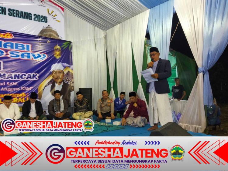 Bhabinkamtibmas Polsek Mancak Berikan Himbauan Kamtibmas Saat Peringatan Maulid Nabi Muhammad SAW