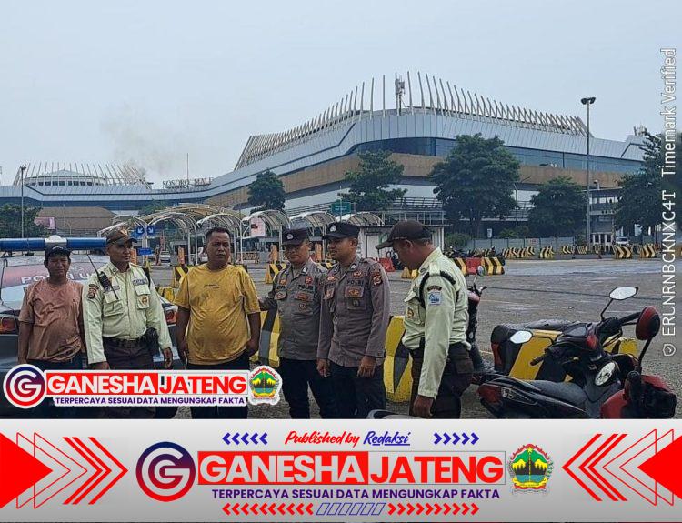 Personel Samapta KSKP Merak Polres Cilegon Laksanakan Patroli Dialogis di Kawasan Pelabuhan