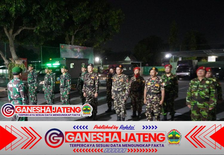 Patroli Gabungan TNI, Kokam, dan Banser Jaga Kondusifitas Malam Minggu di Boyolali