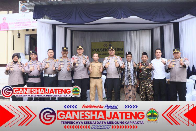 Cek Kesiapan Jajaran, Kapolres Brebes Pimpin Latihan Sispammako di Polsek Salem