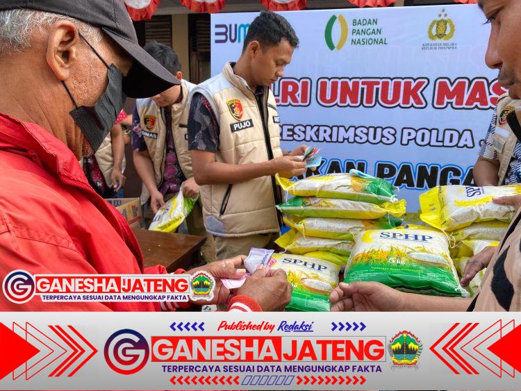 Ringankan Beban Warga Penuhi Kebutuhan Pokok, Polda Jateng Gencarkan Gerakan Pasar Murah.