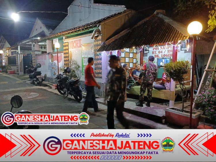 TNI, FKPPI, dan Linmas Bersinergi Jaga Kamtibmas Mojosongo Lewat Patroli Malam