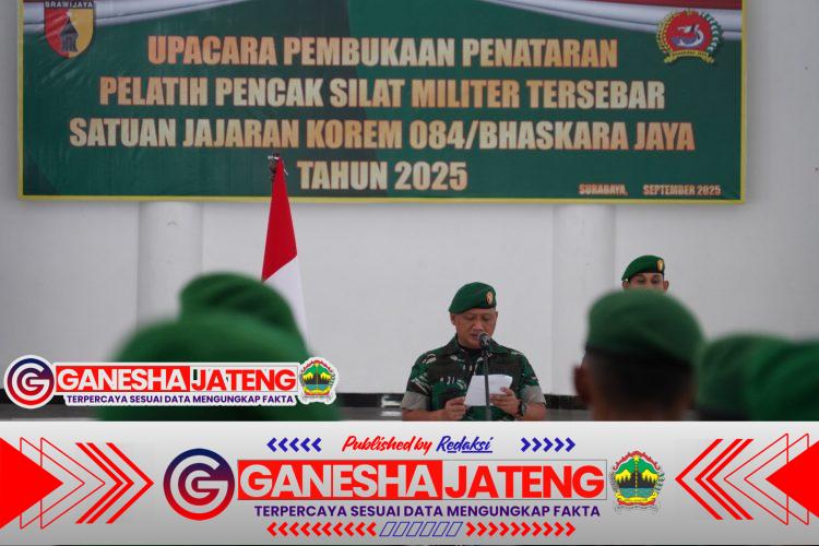 Kolonel Inf Nico Buka Penataran Pelatih Pencak Silat Militer di Makorem 084/BJ