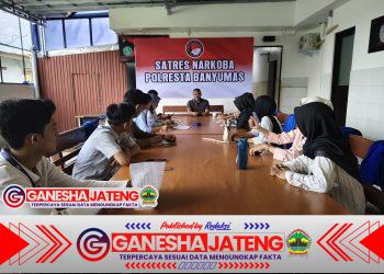 Satresnarkoba Polresta Banyumas Gelar Sosialisasi P4GN Untuk Mahasiswa Magang