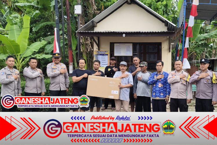 Polres Purbalingga Serahkan Bantuan Televisi untuk Pos Satkamling