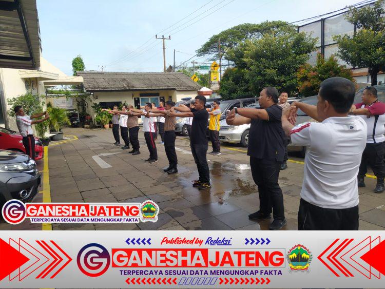 Polsek Cikupa Gelar Apel Pagi Humanis, Lanjutkan dengan Senam Sehat  