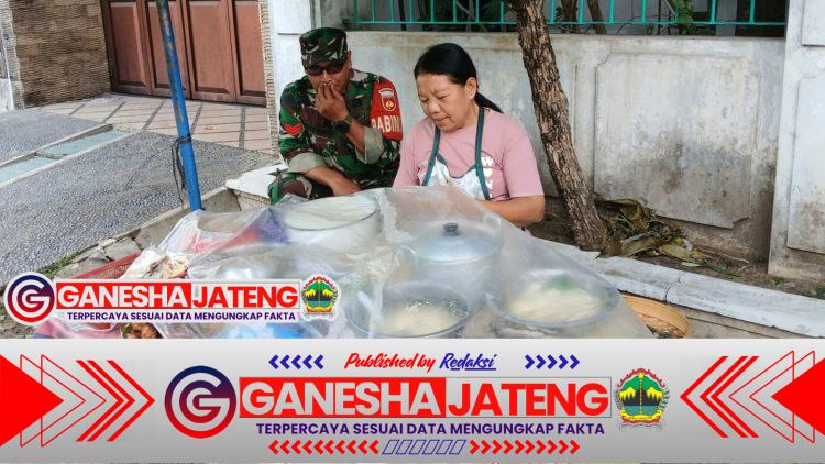 Babinsa Kratonan Himbau Kebersihan Makanan dan Lingkungan UMKM