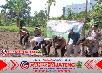 Ganesha Jateng Kapolres Salatiga Pimpin Tanam Jagung Serentak Kuartal Ke-IV dan Gerakan Pangan Murah di Wilayah Noborejo Argomulyo