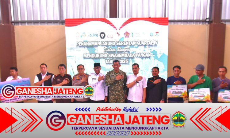 Polda Lampung Ikuti Penanaman Jagung Serentak Kuartal IV Secara Virtual Bersama Wakil Presiden Republik Indonesia