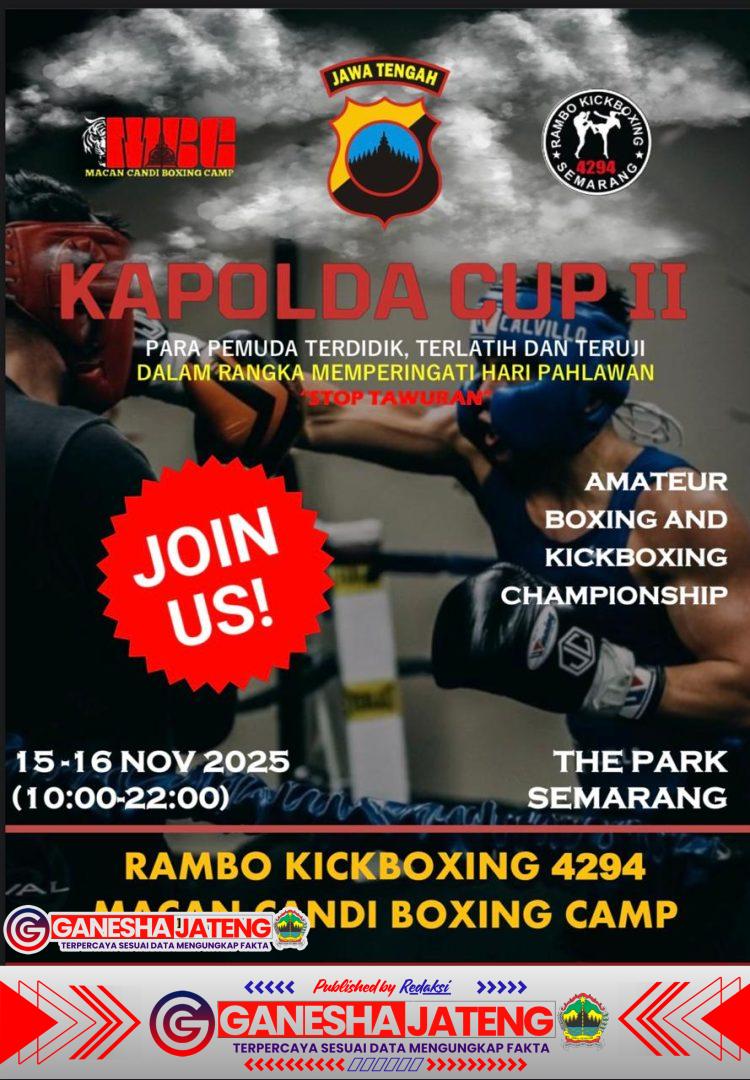 Tanamkan Semangat Kepahlawanan di Generasi Muda, Polda Jateng Gelar Kejuaraan Tinju Amatir Kapolda Cup 2